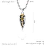 Odin's Spear Head Valknut Viking Necklace with Chain