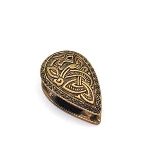 3-Pack Viking Dragon Shield HairTube Beads