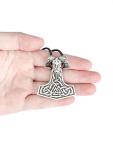 Viking Mjolnir Necklace with Goat Head Pendant