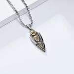 Odin's Spear Head Valknut Viking Necklace with Chain