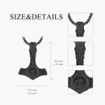 Thors Hammer Necklace with Celtic Knot Design