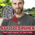 Double-Sided Viking Necklace with Norse Symbols