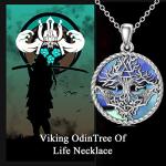 Valknut Tree of Life Sterling Silver Necklace