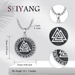 Viking Valknut Necklace in Sterling Silver