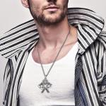 Viking Runes Valknut Axe Pendant Necklace for Men