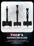 Viking Thor Mjolnir Pendant Necklace for Men