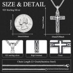 Celtic Cross Necklace with Valknut and Runes