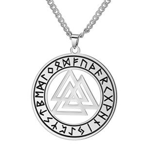 Viking Valknut Necklace for Men in Stainless Steel