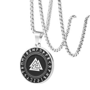 Nordic Viking Rune Necklace for Love and Protection