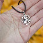 Valknut Viking Necklace - Sterling Silver Pendant