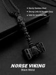 Viking Thor Mjolnir Pendant Necklace for Men