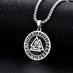 Viking Valknut Necklace in Sterling Silver