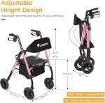 FlyingJoy Foldable Walker for Seniors with Seat