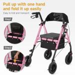FlyingJoy Foldable Walker for Seniors with Seat