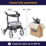 Drive Medical Nitro Elite Rollator Walker with Seat