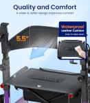 VOCIC Outdoor Walker with Seat for Seniors