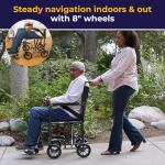 Drive Medical Folding Transport Wheelchair with Footrest