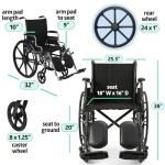 Lightweight Wheelchair with Swing-Back and Elevating Leg Rests