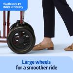 Lightweight Foldable Transport Wheelchair with Handbrakes