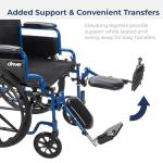 Drive Medical Lightweight Foldable Wheelchair for Seniors