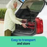 Lightweight Foldable Transport Wheelchair with Handbrakes