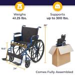Drive Medical Blue Streak Wheelchair with Desk Arms