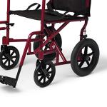 Lightweight Foldable Transport Wheelchair with Handbrakes