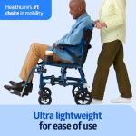Lightweight Foldable Transport Wheelchair for Seniors