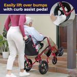Lightweight Folding Transport Wheelchair for Seniors
