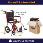 Lightweight Folding Transport Wheelchair for Seniors