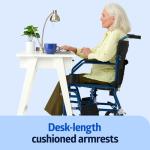 Lightweight Foldable Transport Wheelchair for Seniors