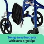 Lightweight Foldable Transport Wheelchair for Seniors