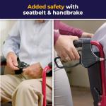 Lightweight Folding Transport Wheelchair for Seniors