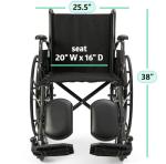 Lightweight Wheelchair with Swing-Back Armrests