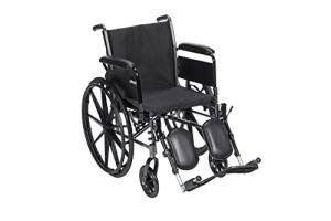 Lightweight Folding Wheelchair with Elevating Leg Rest