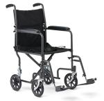 Folding Steel Transport Wheelchair with Swing-Away Footrests