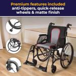 Drive Medical Ultra-Lite Folding Wheelchair, 18” Seat