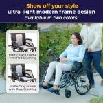 Drive Medical Ultra-Lite Folding Wheelchair, 18” Seat