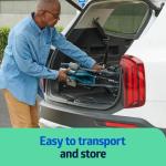 Medline Folding Steel Transport Wheelchair with 12" Wheels