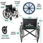 Extra-Wide Bariatric Wheelchair for Adults and Seniors