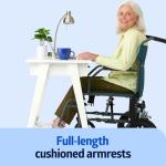 Medline Folding Steel Transport Wheelchair with 12" Wheels