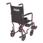 Drive Medical Lightweight Folding Wheelchair with Red Accents