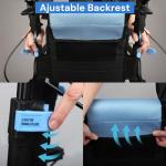 Lightweight Portable Wheelchair for Seniors - Blue