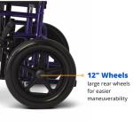 Medline Heavy Duty Bariatric Transport Chair, 500 lbs