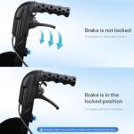 Lightweight Portable Wheelchair for Seniors - Blue