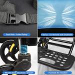 Lightweight Portable Wheelchair for Seniors - Blue