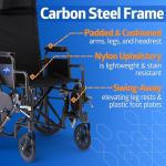 Medline 18" Reclining Wheelchair with Elevating Leg Rests