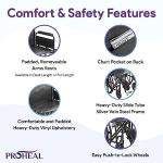 Bariatric Wheelchair with Adjustable Height and Armrests