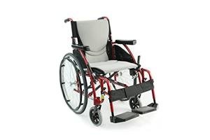 Karman S-115 Lightweight Ergonomic Wheelchair, Red