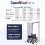 Bariatric Wheelchair with Adjustable Height and Armrests